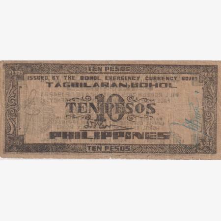 Fülöp-szig. II.Vh. 5 pesos  1942.Ser. BOHOL tartomány  Kat:S136d
