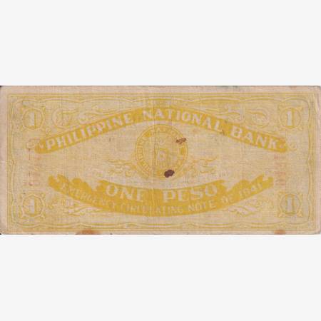 Fülöp-szig. II.Vh. 1 peso  1941.Ser. CEBU tartomány  Kat:S186a