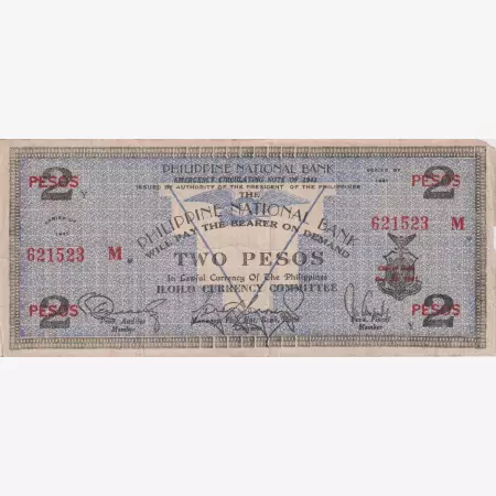 Fülöp-szig. II.Vh. 2 pesos  1941.Ser. ILOILO tartomány  Kat:S306a
