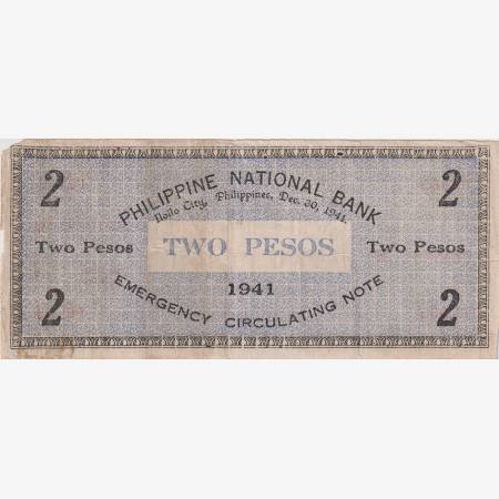 Fülöp-szig. II.Vh. 2 pesos  1941.Ser. ILOILO tartomány  Kat:S306a