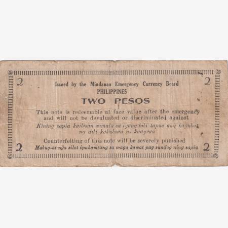 Fülöp-szig. II.Vh. 2 pesos  1944.Ser.5 MINDANAO-sziget  Kat:S524b