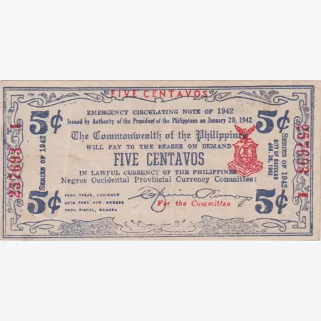 Fülöp-szig. II.Vh. 50 centavos  1942.Ser. NEGROS-sziget Kat:S641