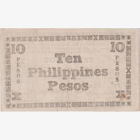 Fülöp-szig. II.Vh. 10 pesos  1943.Ser. NEGROS-sziget Kat:S663a