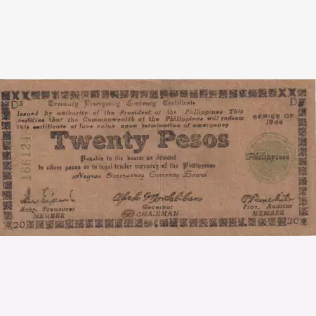 Fülöp-szig. II.Vh. 10 pesos  1944.Ser. NEGROS-sziget Kat:S680