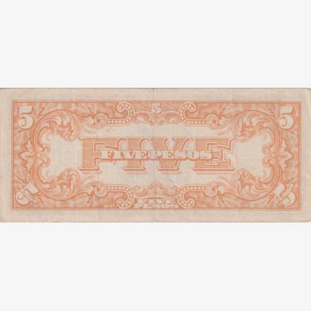 Fülöp-szig. Japán megszállás II.Vh. 5 pesos 1943. P107a