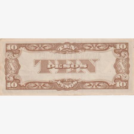 Fülöp-szig. Japán megszállás II.Vh. 10 pesos 1942. P108