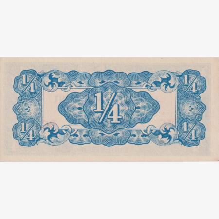 Burma Japán megszállás II.Vh. 1/4 rupee 1942. P12