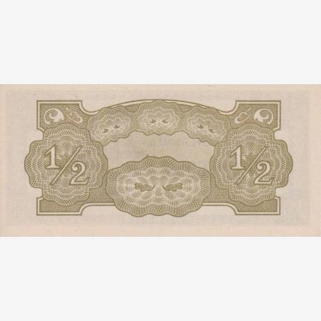 Burma Japán megszállás II.Vh. 1/2 rupee 1942. P13