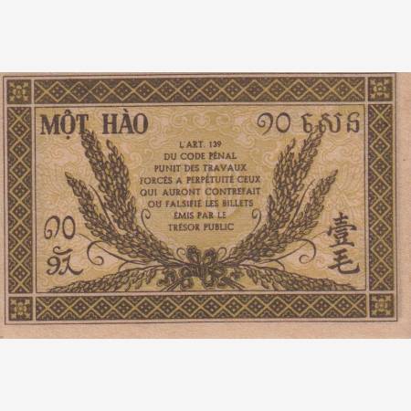 Francia-Indokina 10 cents 1942. P89a