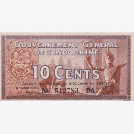 Francia-Indokina 10 cents 1939.DA  P85