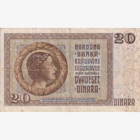 Jugoszlávia 20 dinár 1936. P 30