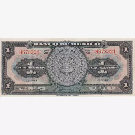 Mexiko 1 peso 1948.05.12. P 38d