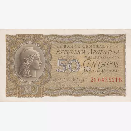 Argentina 50 centavos 1951-1956. P 261