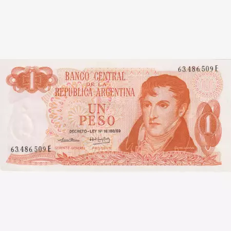 Argentina 1 peso 1974.  P 293
