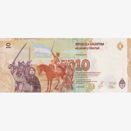 Argentina 10 pesos 2016.  P 360