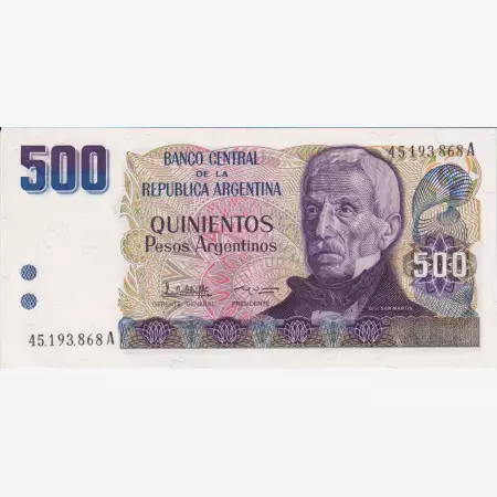 Argentina 500 pesos 1984.  P 316