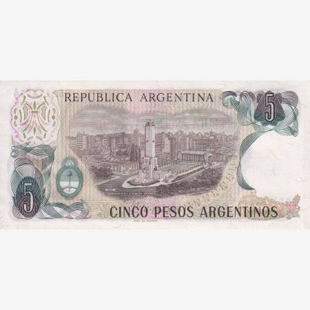 Argentina 5 pesos 1984.  P 312