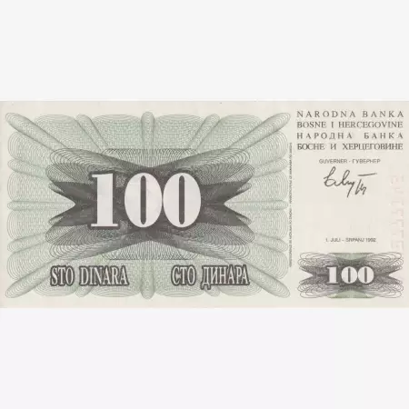 Bosznia-Hercegovina 100 dinár 1992. P 13