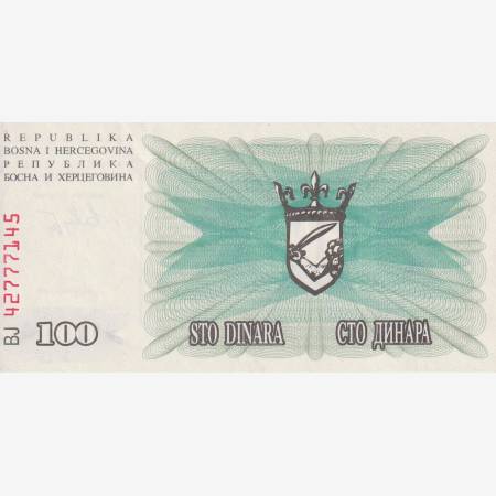 Bosznia-Hercegovina 100 dinár 1992. P 13