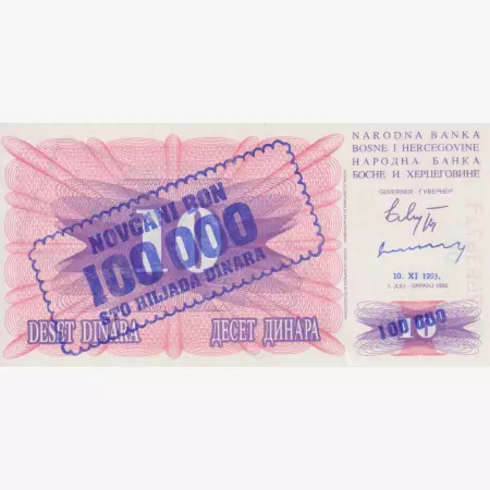 Bosznia-Hercegovina 100.000 dinár 1993. P 34