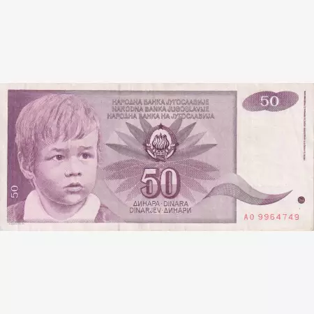 Jugoszlávia 50 dinár 1990.  P 104
