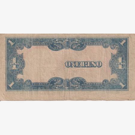 Fülöp-szig. Japán megszállás II.Vh. 1 Peso 1943.