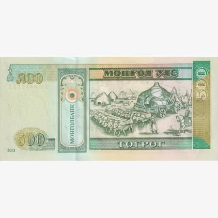 Mongolia 500 tugrik 2003. P 66a