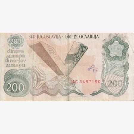 Jugoszlávia 200 dinár 1990.   P 102