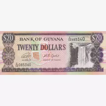 Guyana 20 dollars 1996-2025 P 30