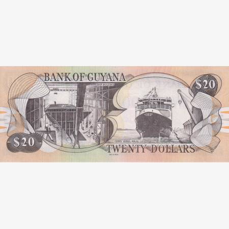 Guyana 20 dollars 1996-2025 P 30
