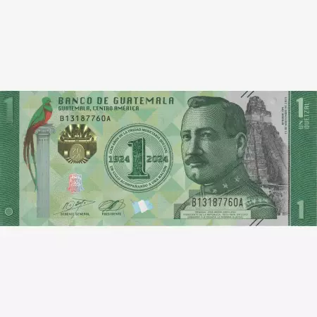 Guatemala 1 quetzal 2024.  P 129