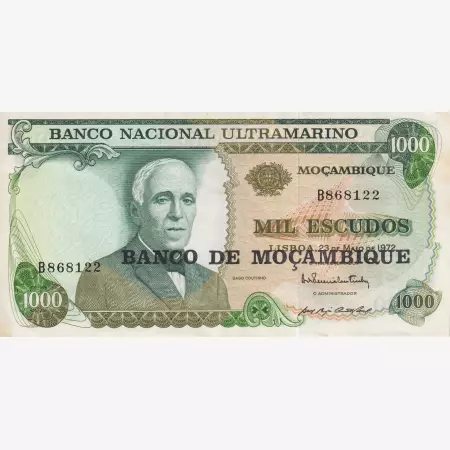 Mozambik 1000 escudos 1976. (1972) P 119