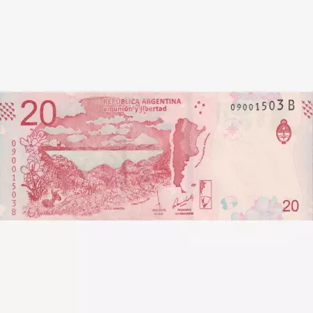 Argentina 20 pesos 2017-2020. P 361