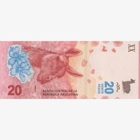 Argentina 20 pesos 2017-2020. P 361