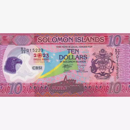 Salamon-sziget 10 dollars 2023. Polimer