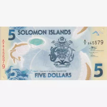 Salamon-sziget 5 dollars 2023. Polimer