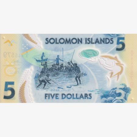 Salamon-sziget 5 dollars 2023. Polimer
