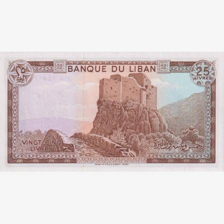 Libanon 25 livres 1964-1983. P 64