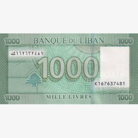 Libanon 1000 livres 2011-2016. P 90