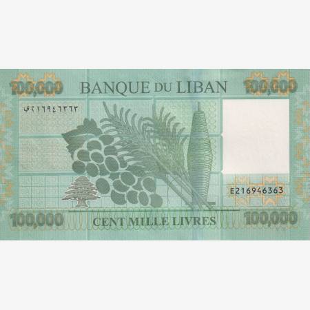 Libanon 100.000 livres 2011-2019. P 95