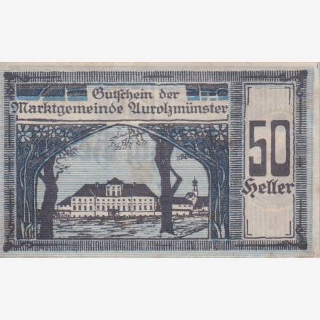 Aurolmünster 50 heller 1920