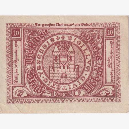 Ybbs 10 heller 1920