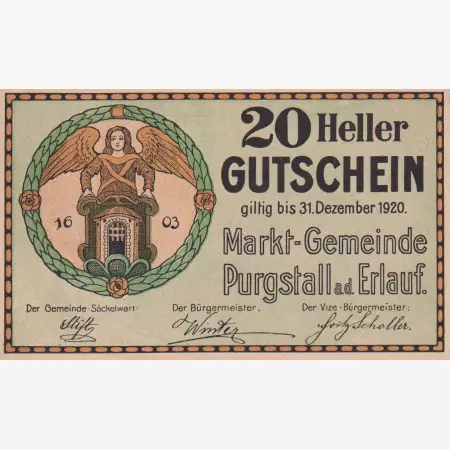 Purgstall ad. Erlauf 20 heller 1920