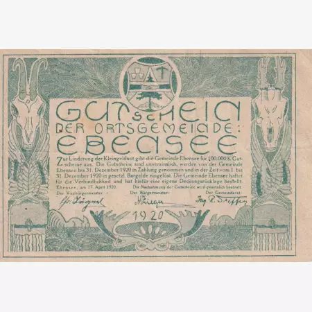 Ebensee 10 heller 1920