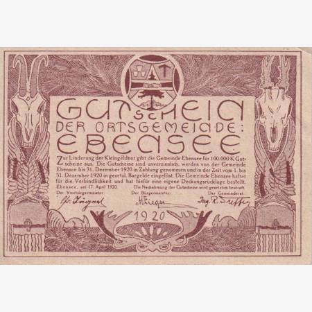 Ebensee 20 heller 1920