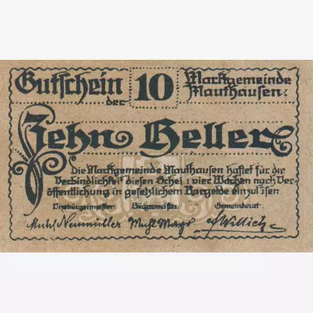 Mauthausen 10 heller 1920