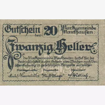 Mauthausen 20 heller 1920