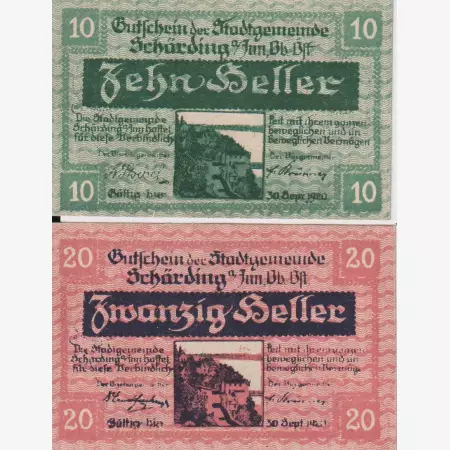Schärding 10,20 heller 1920