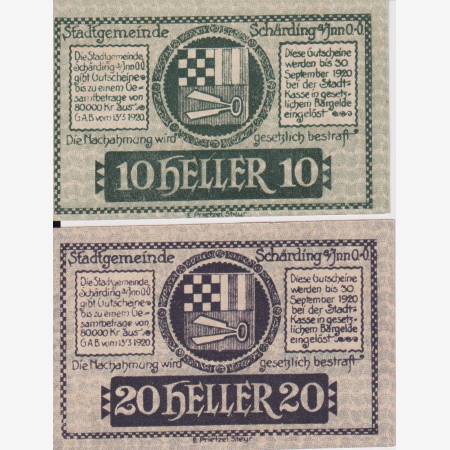 Schärding 10,20 heller 1920