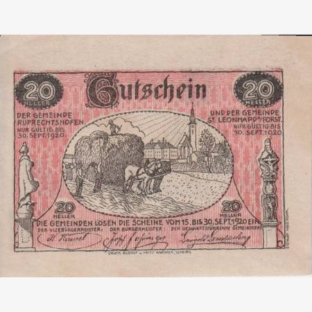 St. Leonhard am Forst 20 heller 1920